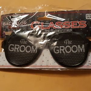 The groom glasses